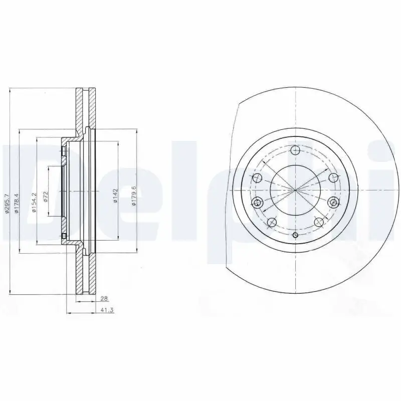 Bremsscheibe DELPHI BG4256