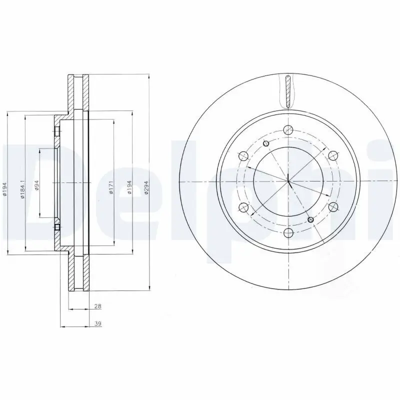 Bremsscheibe DELPHI BG4257