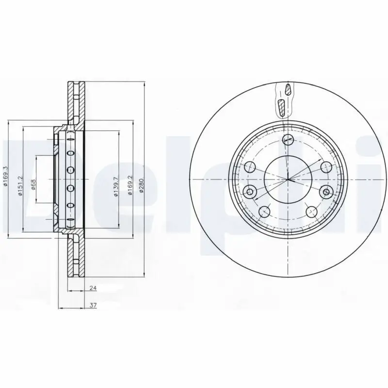 Bremsscheibe DELPHI BG4265C