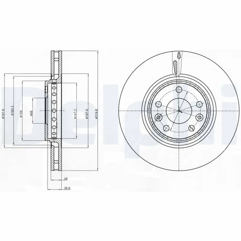 Bremsscheibe Vorderachse DELPHI BG4266