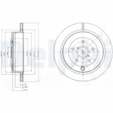 Bremsscheibe Hinterachse DELPHI BG4267