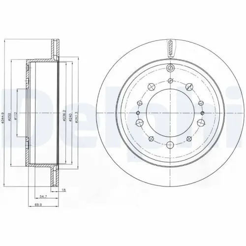 Bremsscheibe DELPHI BG4275 Bild Bremsscheibe DELPHI BG4275