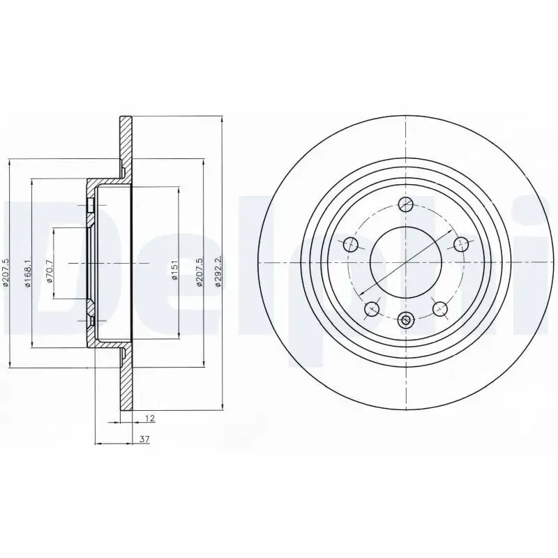Bremsscheibe Hinterachse DELPHI BG4279