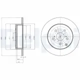Bremsscheibe Hinterachse DELPHI BG4291
