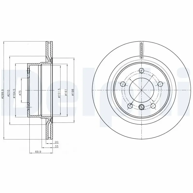 Bremsscheibe DELPHI BG4293C