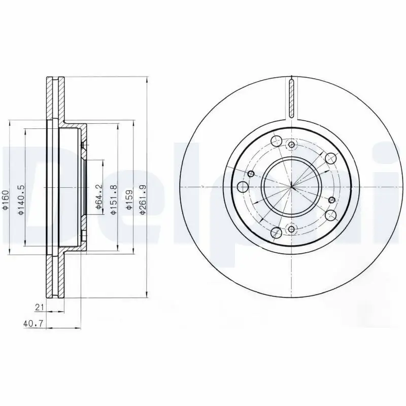Bremsscheibe Vorderachse DELPHI BG4294