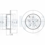 Bremsscheibe Hinterachse DELPHI BG4303
