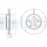 Bremsscheibe Vorderachse DELPHI BG4304