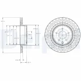 Bremsscheibe Hinterachse DELPHI BG4307