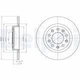 Bremsscheibe Hinterachse DELPHI BG4315