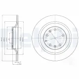 Bremsscheibe Hinterachse DELPHI BG4318