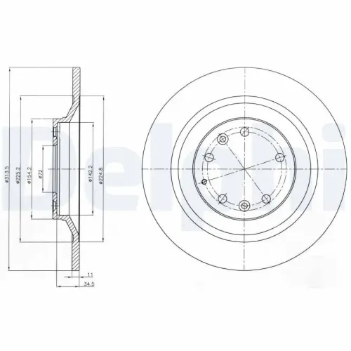 Bremsscheibe Hinterachse DELPHI BG4318 Bild Bremsscheibe Hinterachse DELPHI BG4318
