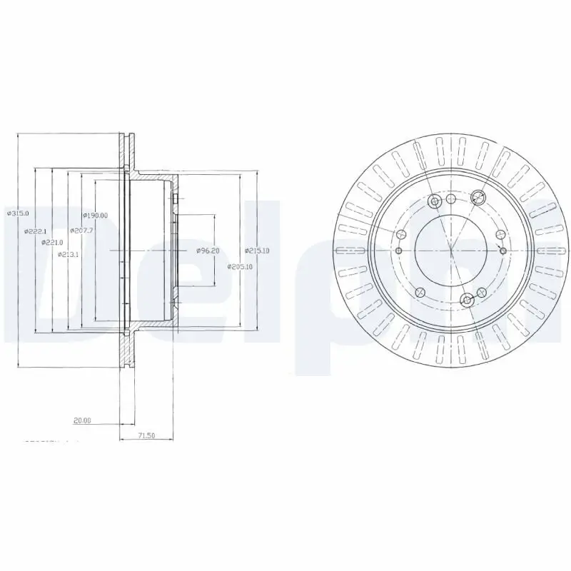 Bremsscheibe Hinterachse DELPHI BG4331
