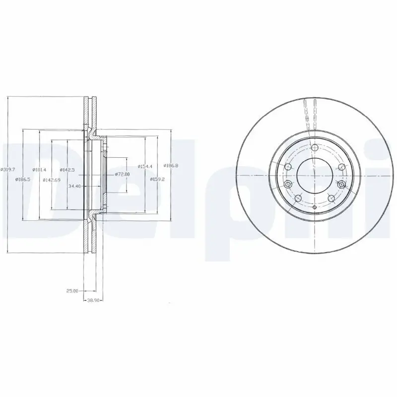 Bremsscheibe DELPHI BG4332