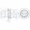 Bremsscheibe Hinterachse DELPHI BG4335