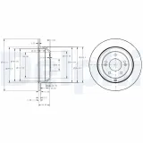 Bremsscheibe Hinterachse DELPHI BG4335