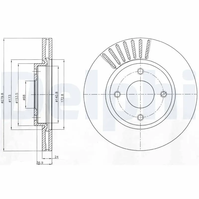 Bremsscheibe DELPHI BG4337