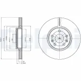 Bremsscheibe Vorderachse DELPHI BG4338