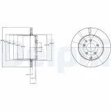 Bremsscheibe Hinterachse DELPHI BG4341