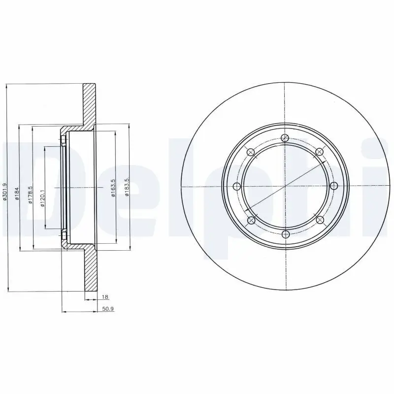 Bremsscheibe DELPHI BG4344