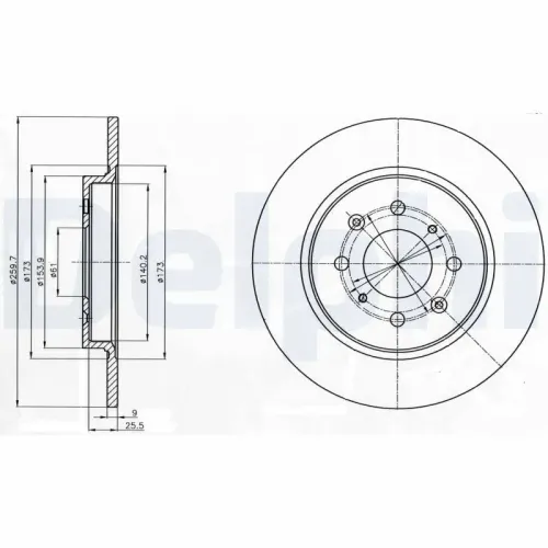 Bremsscheibe DELPHI BG4385C Bild Bremsscheibe DELPHI BG4385C