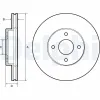 Bremsscheibe Vorderachse DELPHI BG4454 Bild Bremsscheibe Vorderachse DELPHI BG4454
