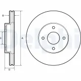 Bremsscheibe Vorderachse DELPHI BG4454