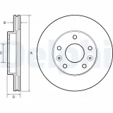 Bremsscheibe DELPHI BG4455