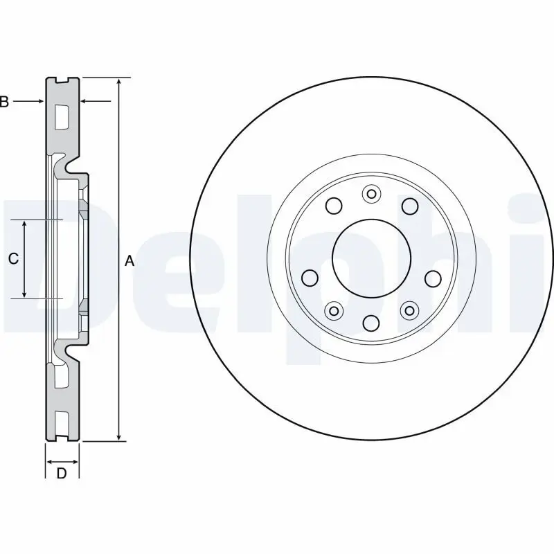 Bremsscheibe Vorderachse DELPHI BG4457
