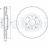 Bremsscheibe Vorderachse DELPHI BG4457