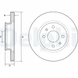 Bremsscheibe Vorderachse DELPHI BG4535