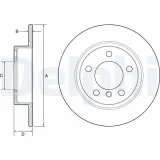 Bremsscheibe Hinterachse DELPHI BG4561C