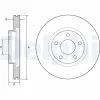 Bremsscheibe Vorderachse DELPHI BG4562C Bild Bremsscheibe Vorderachse DELPHI BG4562C