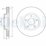 Bremsscheibe Vorderachse DELPHI BG4562C