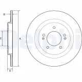 Bremsscheibe Hinterachse DELPHI BG4563C