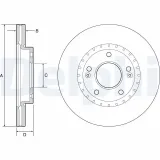 Bremsscheibe Vorderachse DELPHI BG4565C