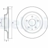 Bremsscheibe Hinterachse DELPHI BG4567C