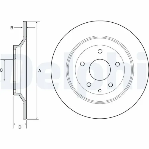 Bremsscheibe Hinterachse DELPHI BG4567C Bild Bremsscheibe Hinterachse DELPHI BG4567C