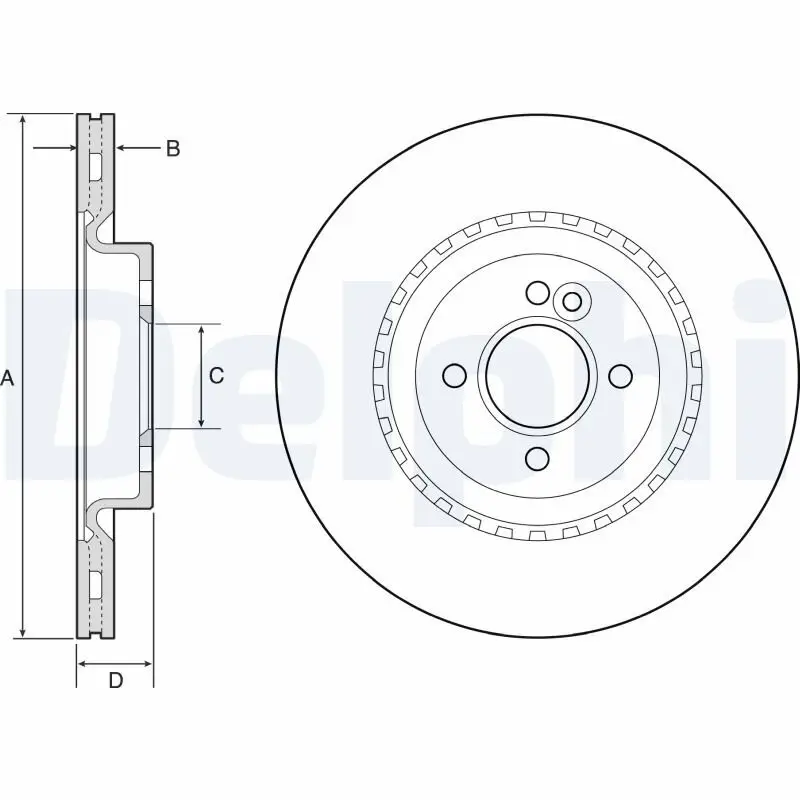 Bremsscheibe DELPHI BG4568C Bild Bremsscheibe DELPHI BG4568C