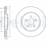 Bremsscheibe DELPHI BG4643C