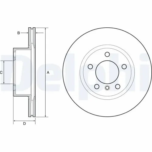 Bremsscheibe DELPHI BG4645C Bild Bremsscheibe DELPHI BG4645C