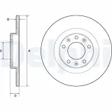 Bremsscheibe DELPHI BG4662C