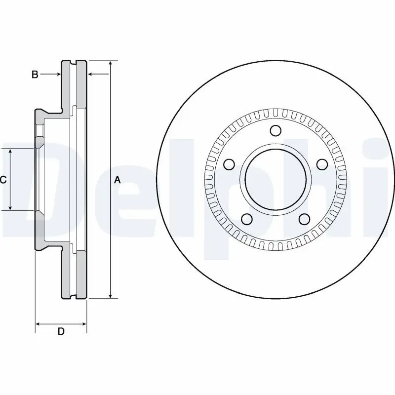Bremsscheibe Vorderachse DELPHI BG4663C