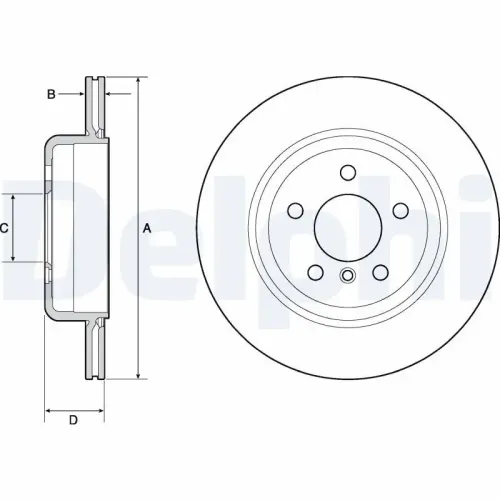 Bremsscheibe Hinterachse DELPHI BG4664C Bild Bremsscheibe Hinterachse DELPHI BG4664C