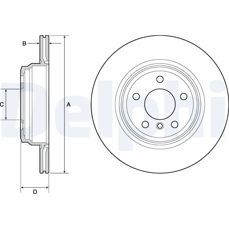 Bremsscheibe Hinterachse DELPHI BG4665C
