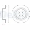 Bremsscheibe Hinterachse DELPHI BG4666C Bild Bremsscheibe Hinterachse DELPHI BG4666C