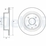 Bremsscheibe Hinterachse DELPHI BG4666C