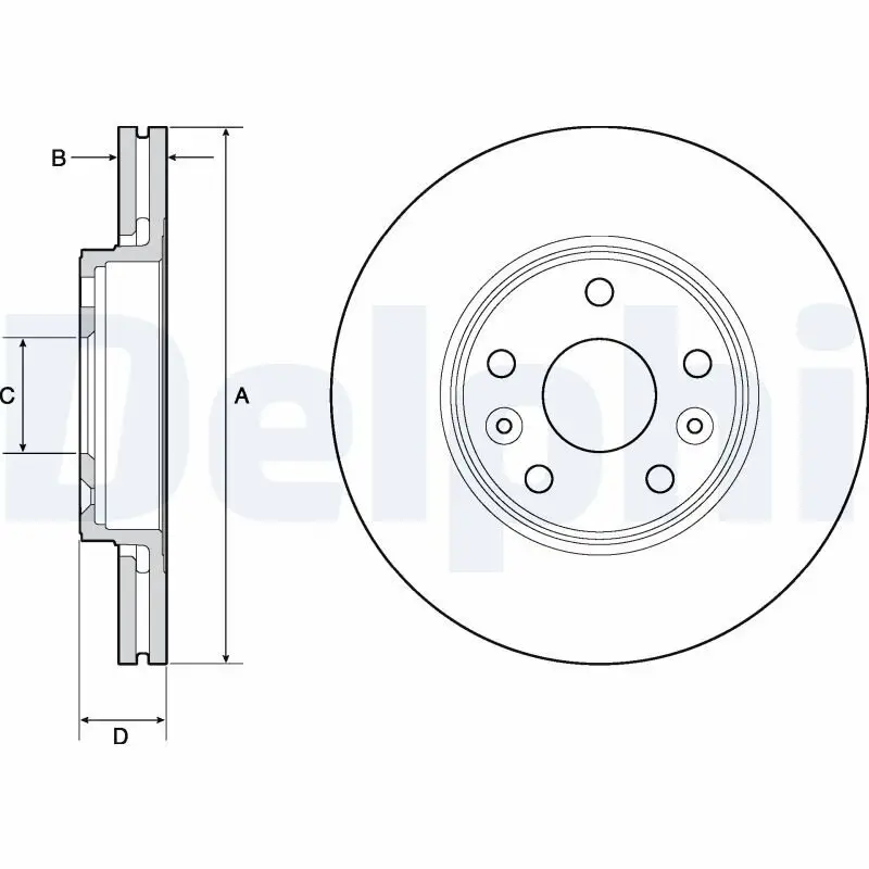 Bremsscheibe Vorderachse DELPHI BG4667C