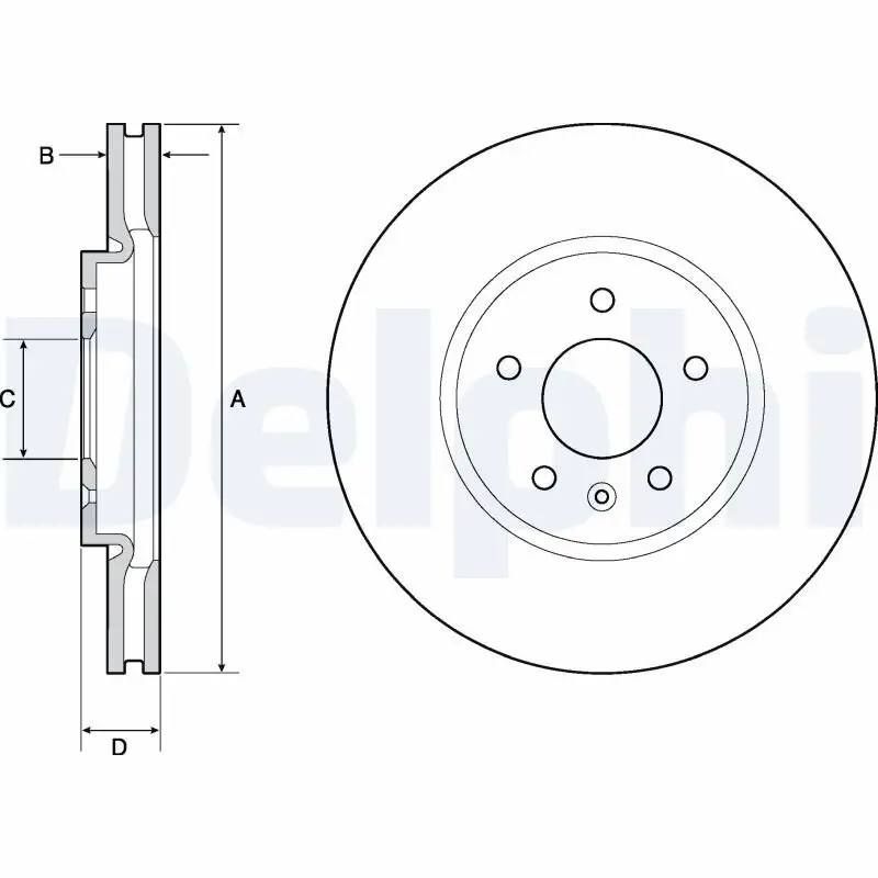 Bremsscheibe Vorderachse DELPHI BG4672C