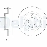 Bremsscheibe Hinterachse DELPHI BG4675